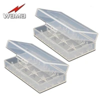 2x wama battery storage box for 1865016340 rechargeable li ion cells case holder in pp materials protect container