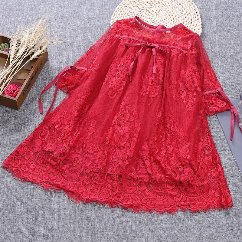 Летние Обувь для девочек аппликации кружевное платье с цветочным рисунком