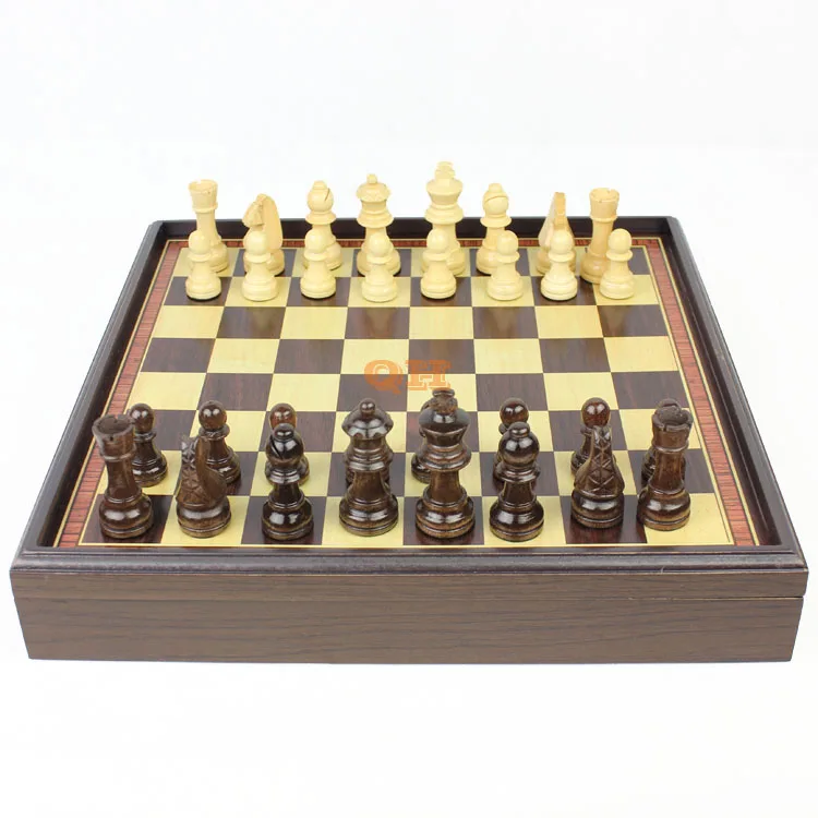 Деревянные шахматы натуральное дерево зеленая краска изысканное качество