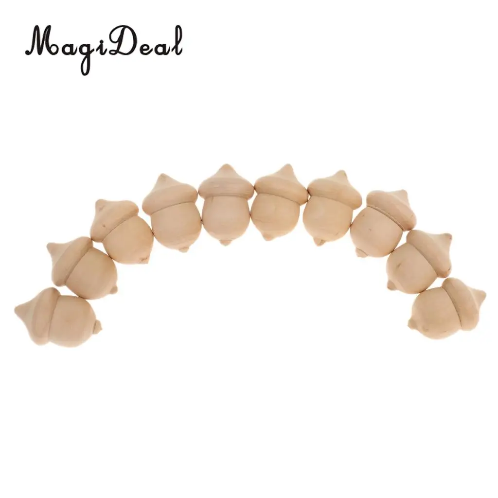 

20 шт. Новинка Вальдорф желуди сделай сам Незаконченный деревянный ремесло свадебное украшение