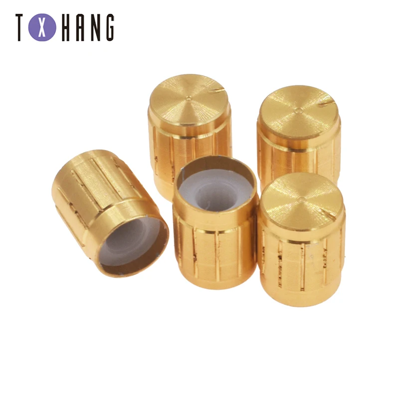 5 шт. поворотные ручки регулировки громкости черный/синий/Золотой для диаметром 6 мм. Рифленый вал