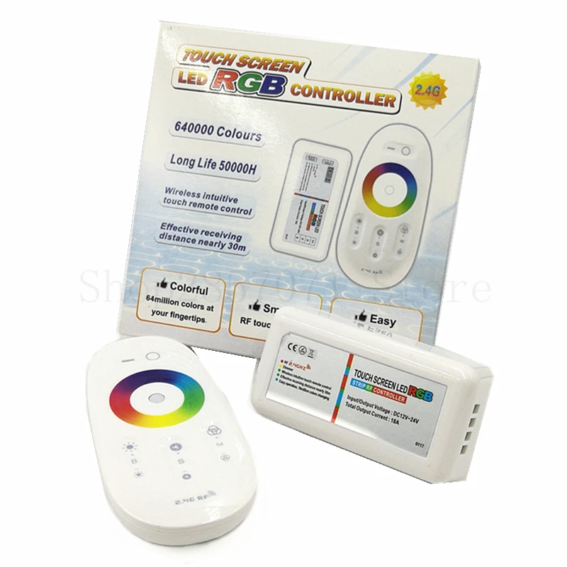 2 4G RGB светодиодный Управление 3 Каналы 18A DC12 24V сенсорный Экран дистанционного для