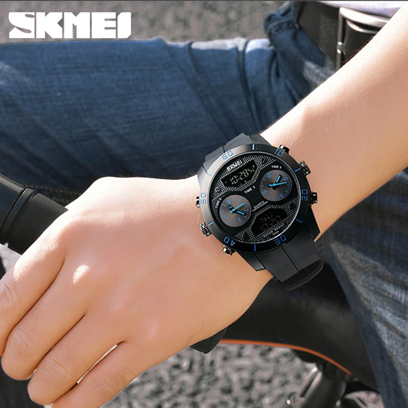 Спортивные многофункциональные часы SKMEI для мужчин цифровые светодиодные