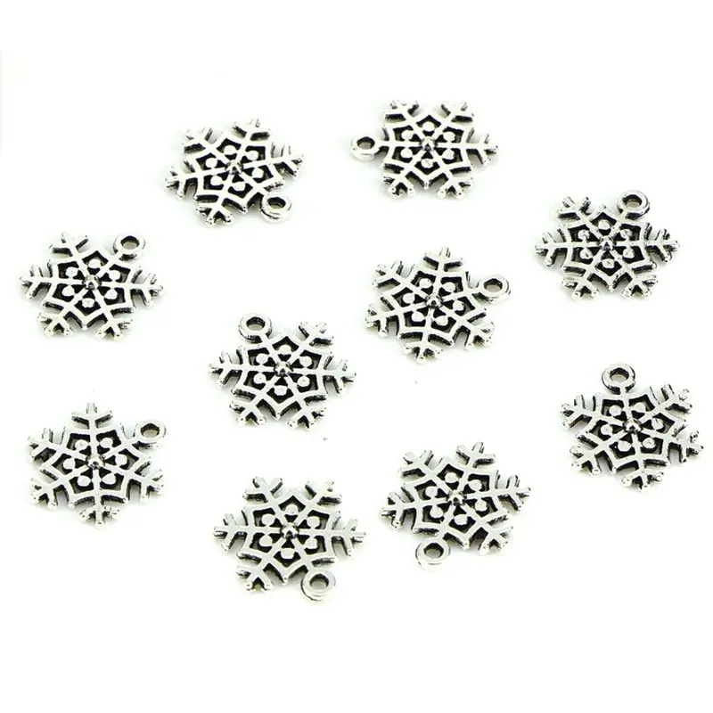 10pcs 10/20 Вт, 30 Вт, 50 шт. микс тибетских серебряных Снежинка Хэллоуина Луна кулоны с черепами ювелирных изделий Diy аксессуары для волос ручной работы - Окраска металла: 10pcs