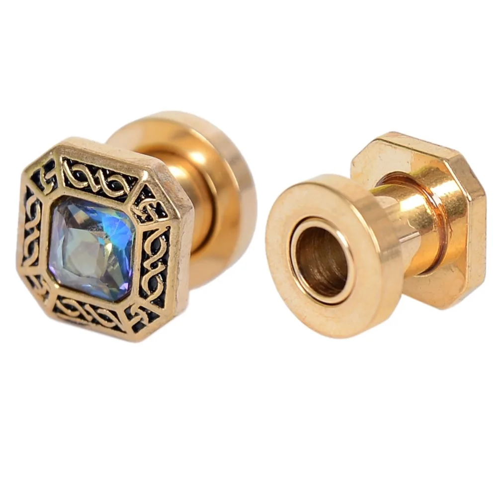 2 шт. шкив квадратный Циркон пирсинг для хряща уха пупка Вилки ушной раковины