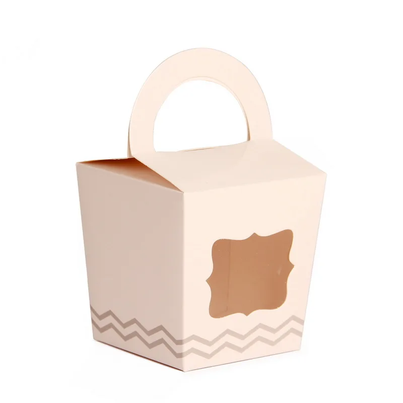 Коробки для одного капкейка Бумага кекс коробки торт упаковка более Цвета 24 шт|box
