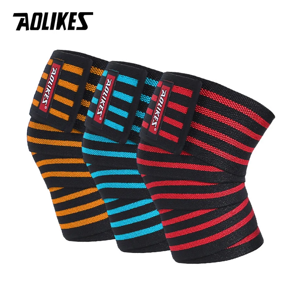AOLIKES 1 шт. 180 см * 8 для фитнеса и тяжелой атлетики компрессионные лямки колена