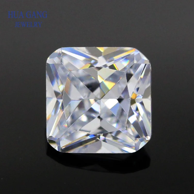 

Size 3x3~20x20mm 5A White Square Octangle Shape Cubic Zirconia Princess Cut CZ Stones Synthetic Gems Beads For Wholesale