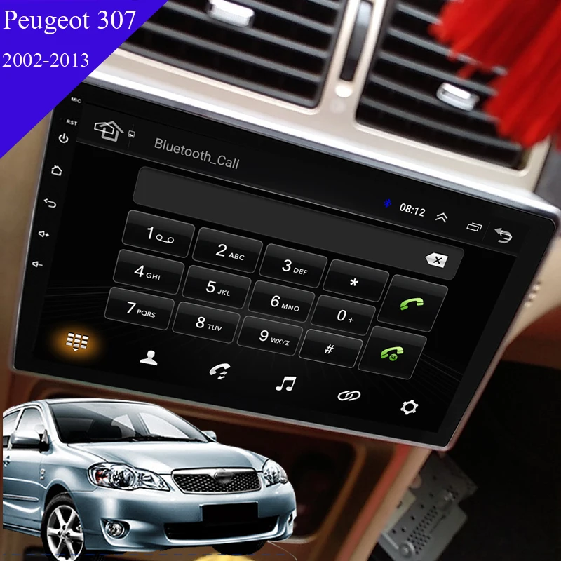 Android 8 1 автомобильный dvd навигационный плеер для peugeot 307 с автомобильным радио и gps