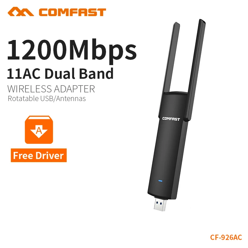 COMFAST Usb Wifi адаптер 1200 Мбит/с двухдиапазонный Wi-Fi приемник ПК USB 3 0 антенна 802.11ac/b/g/n 2 4