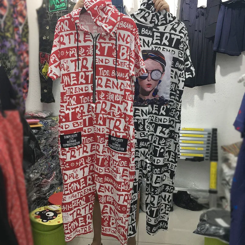 Новинка Корейская версия уличная мода лето женский плюс размер с буквенным