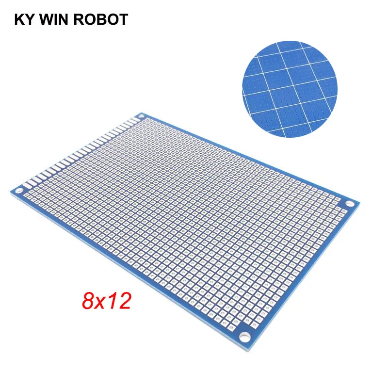 

1pcs 8x12cm 80x120 mm Bule Single Side Prototype PCB Universal Printed Circuit Board Protoboard For Arduino