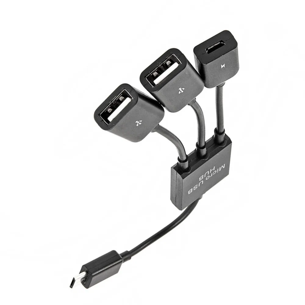 4 порта 3 в 1 Micro USB зарядка OTG концентратор кабель адаптер конвертер удлинитель для