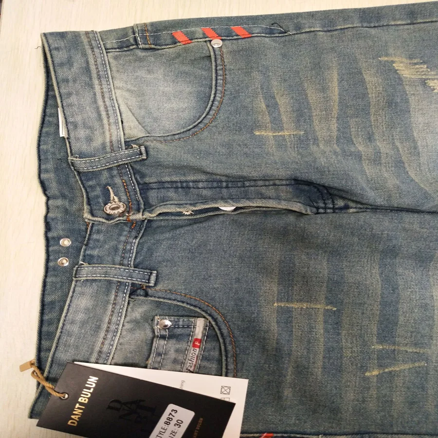 Men Jeans Hole Ripped Stretch Destroyed Homme Masculino Fashion Design Skinny Jean For Male Pants