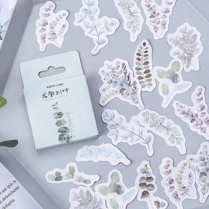 45 шт./кор. эвкалипт лист растительная бумага украшение сделай сам дневник в стиле