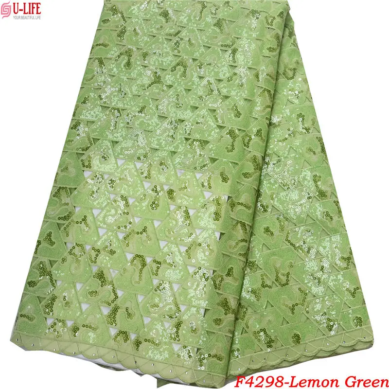 Color Sequins High Quality Net Lace Fabric Embroidery Handcut African organza lace in switzerland fabric for Party Dress F4-298 | Дом и сад