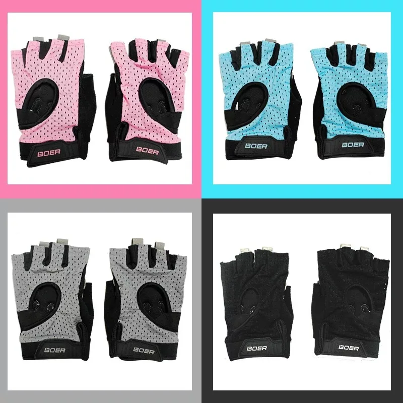 1 Pair Half Finger Gloves for Men/Women Training Gym Dumbbells Yoga Fitness Sports Riding Breathable Thin Section | Спорт и