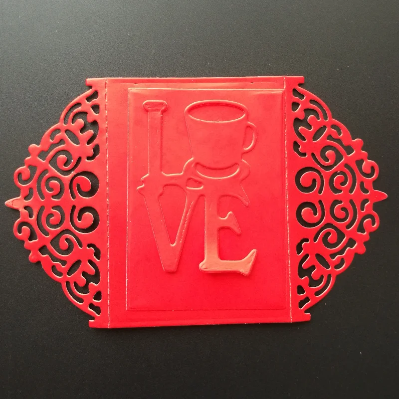 Love frame Metal Cutting Dies Stencils for DIY Scrapbooking photo album Decorative Embossing Paper Cards | Канцтовары для офиса и