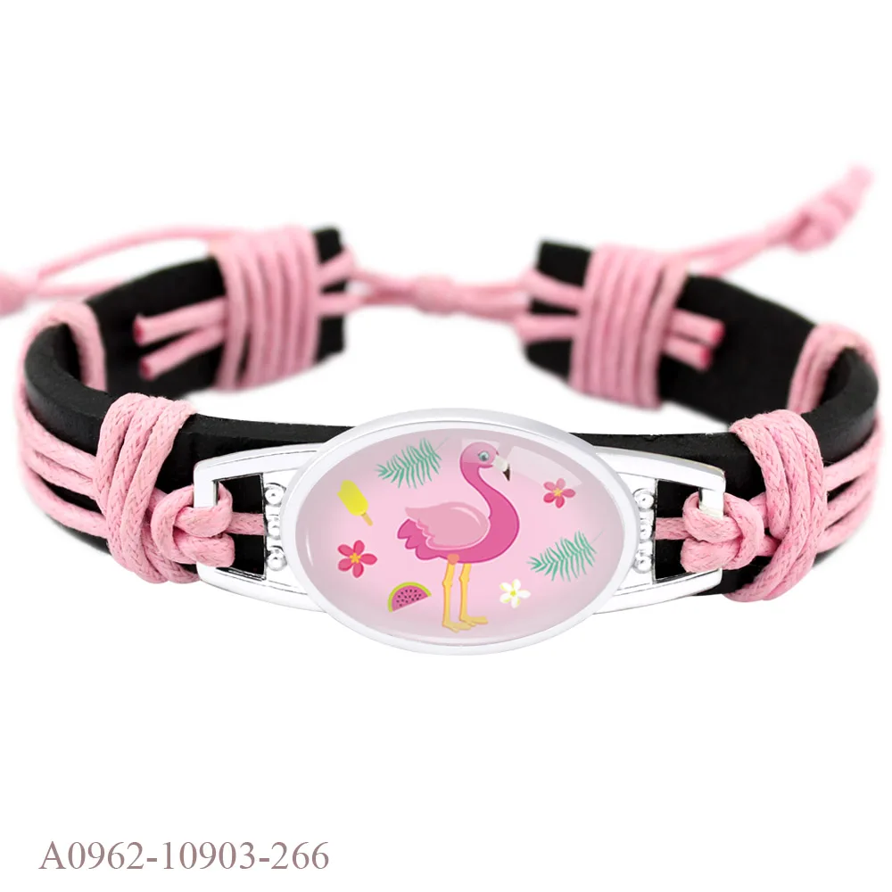 Горячая Распродажа дружеский подарок лучшие друзья фламинго кожаный браслет