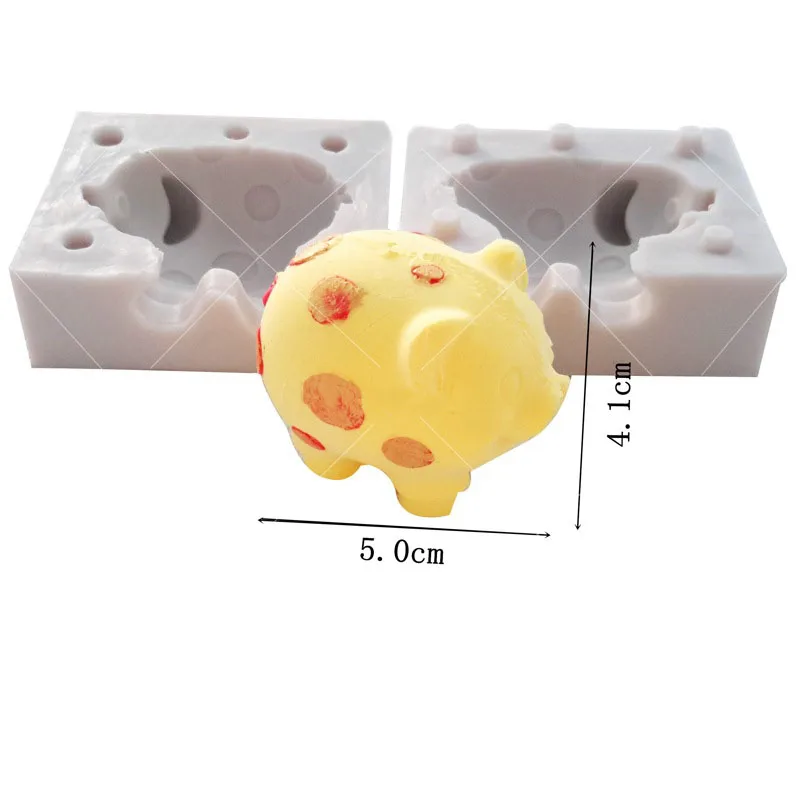 3D силиконовая форма для мыла в виде свиньи сделай сам украшение торта глина формы