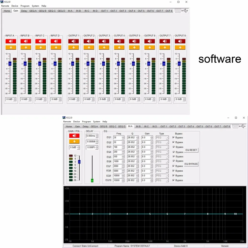 Leicozic DANT3.6 DSP громкоговоритель система Процессор 3in 6out цифровые аудио процессоры программное обеспечение управление processador de аудио AC220V