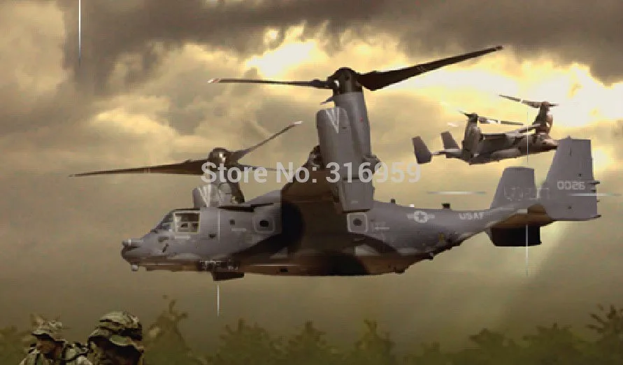Радиоуправляемый самолет США ВВС Osprey V22 вертолет 2 4G радиоуправляемый с