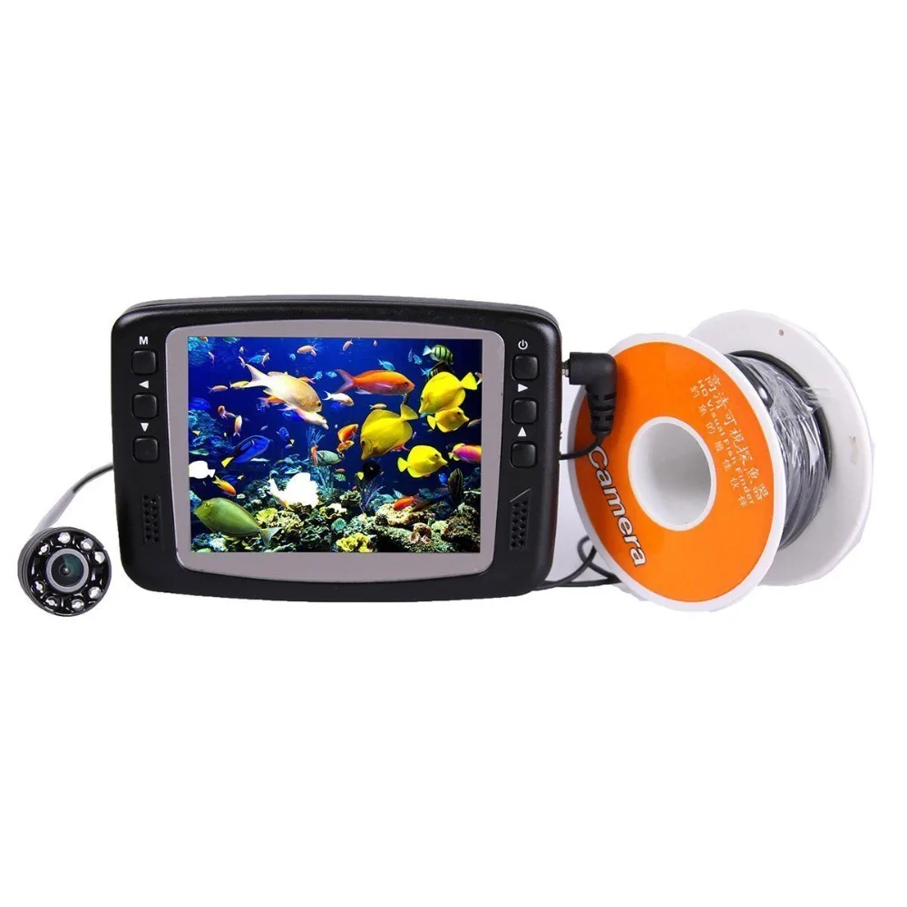 

Fish Finder Video Underwater Fishing Finder Camera 3.5" Monitor with 15m cable