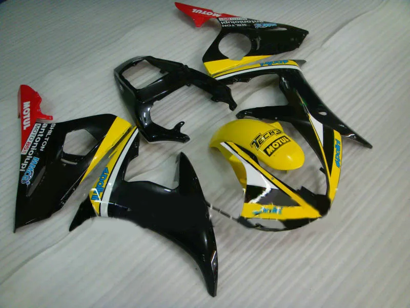 Motorcycle Fairing kit for YAMAHA YZFR6 03 04 05 YZF R6 YZF600 2003 2004 2005 Top Yellow gloss black Fairings set+Gifts YC59 | Автомобили
