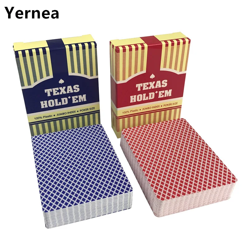 

Yernea NEW HOT 10Sets/Lot Baccarat Texas Hold'em Plastic Playing Cards Pokers Waterproof Frosting Poker Cards Board Games