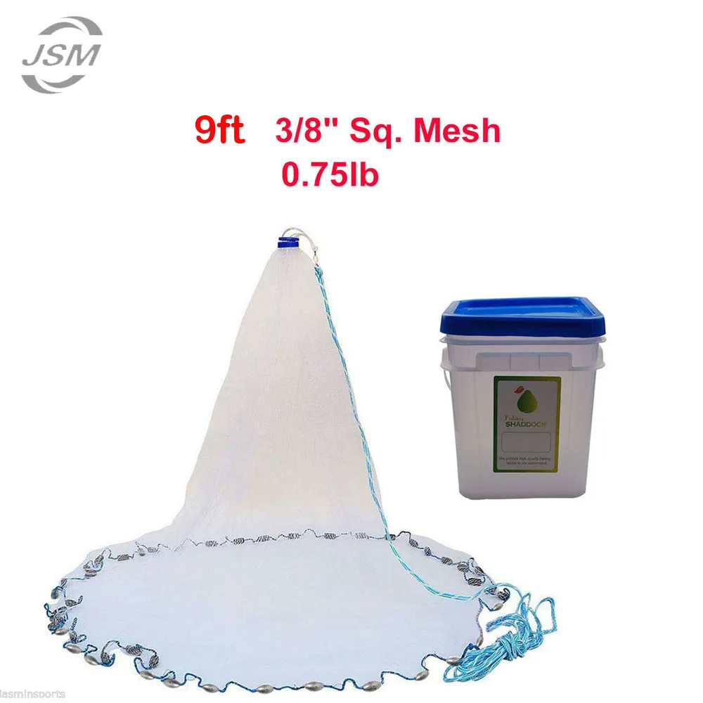 Кастинговая сеть в американском стиле 9 футов 3/8 квадратных сеток свинцовые