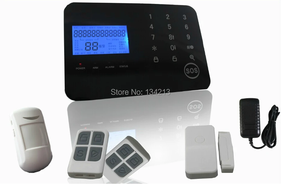 Free Shipping Black 99 Wireless Zones Touch Screen LCD&ampGSM &ampPSTN&ampVoice Dual Network Home Security System House Alarm system |