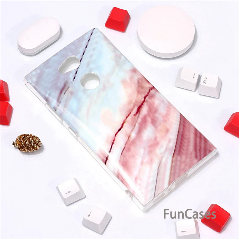 Чехол для sony Xperia L2 силиконовый чехол L1 случае Роскошные Мрамор Pattern Мягкие TPU