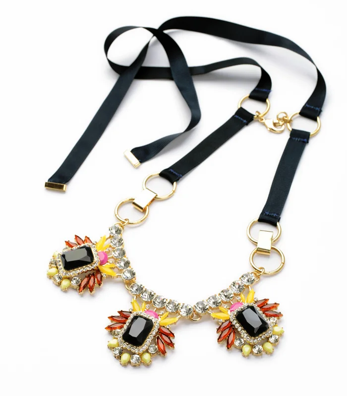 Оптовая цена Женский Повседневный костюм длинное ожерелье с подвеской из смолы