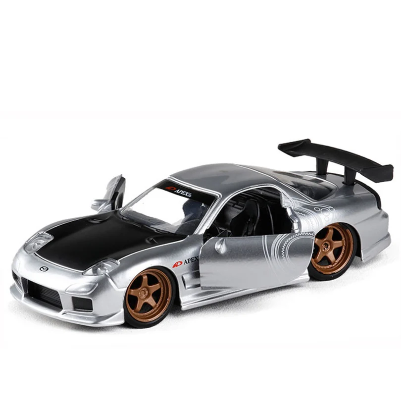 Игрушечная модель 1:32 RX7 купе из сплава с обратной связью для детей настоящая