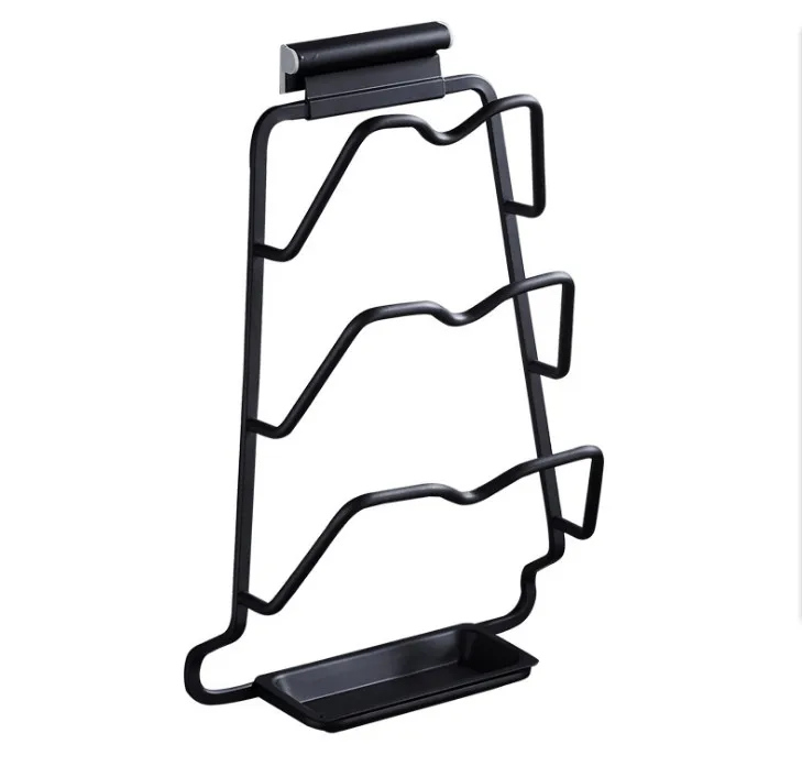 Пространство алюминия горшок Пан чехол подставка держатель Стойки Организатор