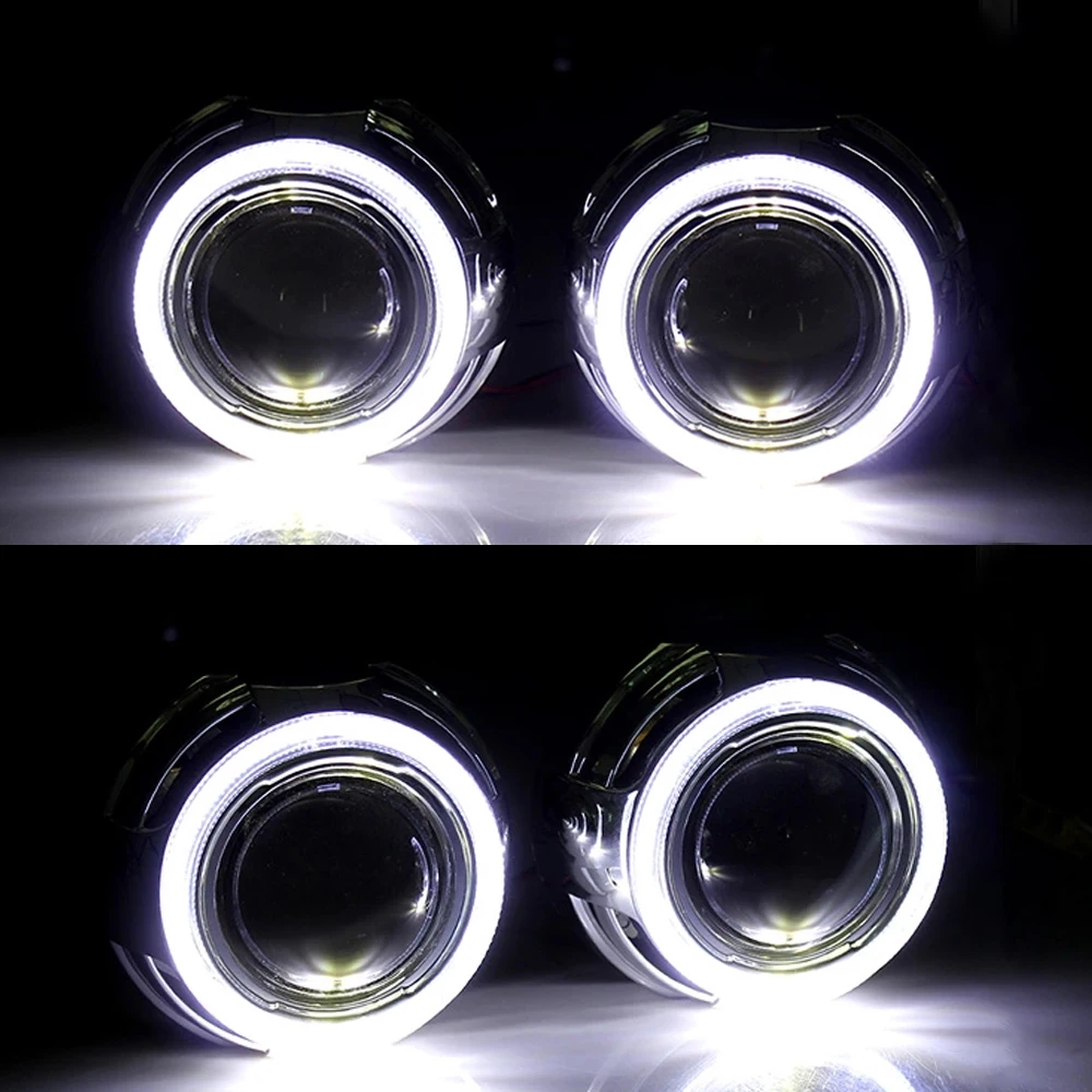 3.0 Inches HELLA 5 Hid Bi-xenon Projector Lens White Angel Eyes Shrouds Mask DRL Car Headlight Fit D1S D2S D3S D4S Retrofit | Автомобили и