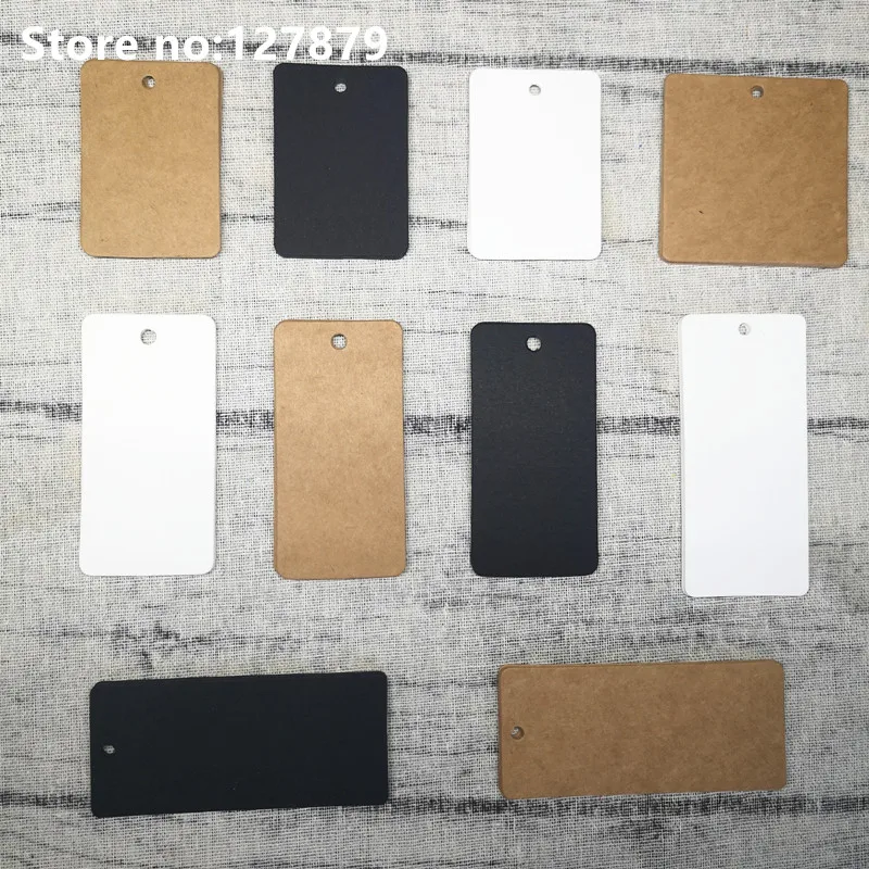 100 шт разные размеры этикетки из крафт-бумаги DIY упаковка для поделок пустая подвесная бирка подарок Свадьба/День рождения конфеты коробки ценники