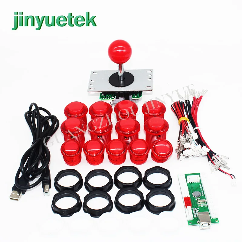 Быстрая botones diy аркадный комплект led 1 плеер аркадный набор fliperama maquina джойстик Sanwa для аркадных игр jugadores Нулевая задержка