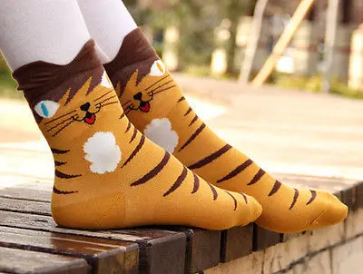 Модные женские Спортивные Повседневные носки Thefound до щиколотки в полоску с милым