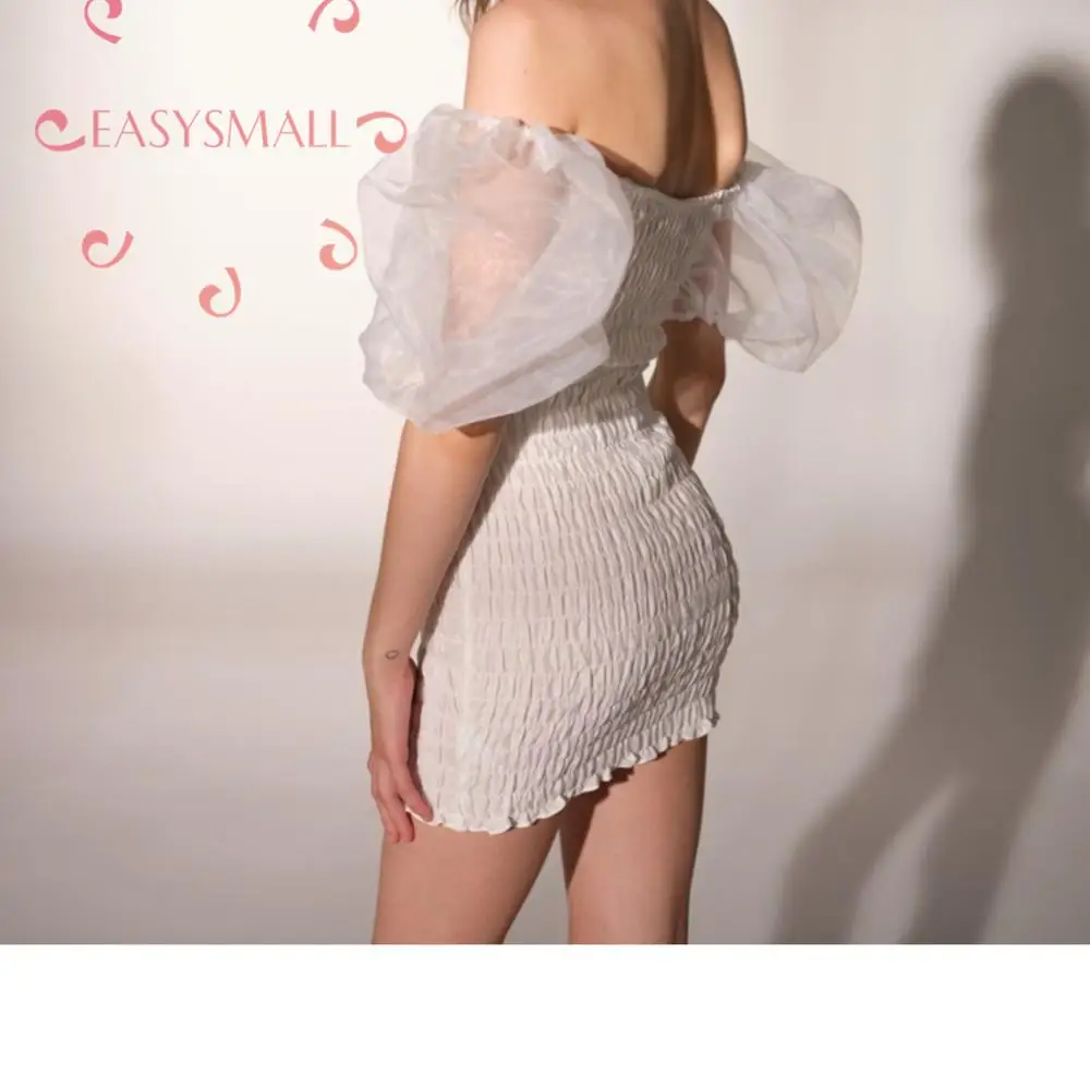 Женское летнее пляжное платье EASYSMALL For Love Lemons с открытой спиной и высокой талией