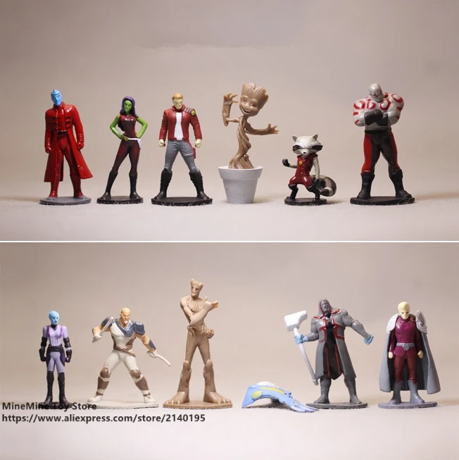 DISNEY Guardians Of The Galaxy 2 Star Lord 12 шт./компл. 5-6 см Коллекционная игрушка мини фигурка куклы