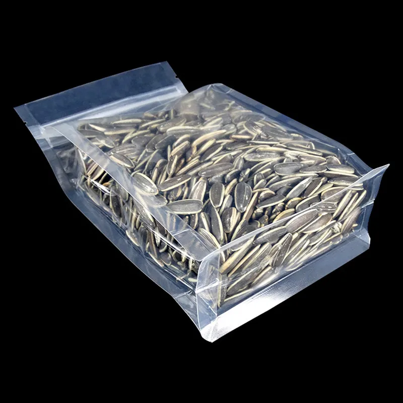 Leotrust 50 шт 3D стоьте вверх пластичный Ziplock мешок высокий ясный окно закуска для кофе-брейка печенья риса упаковывая мешок пластиковые подарочные пакеты