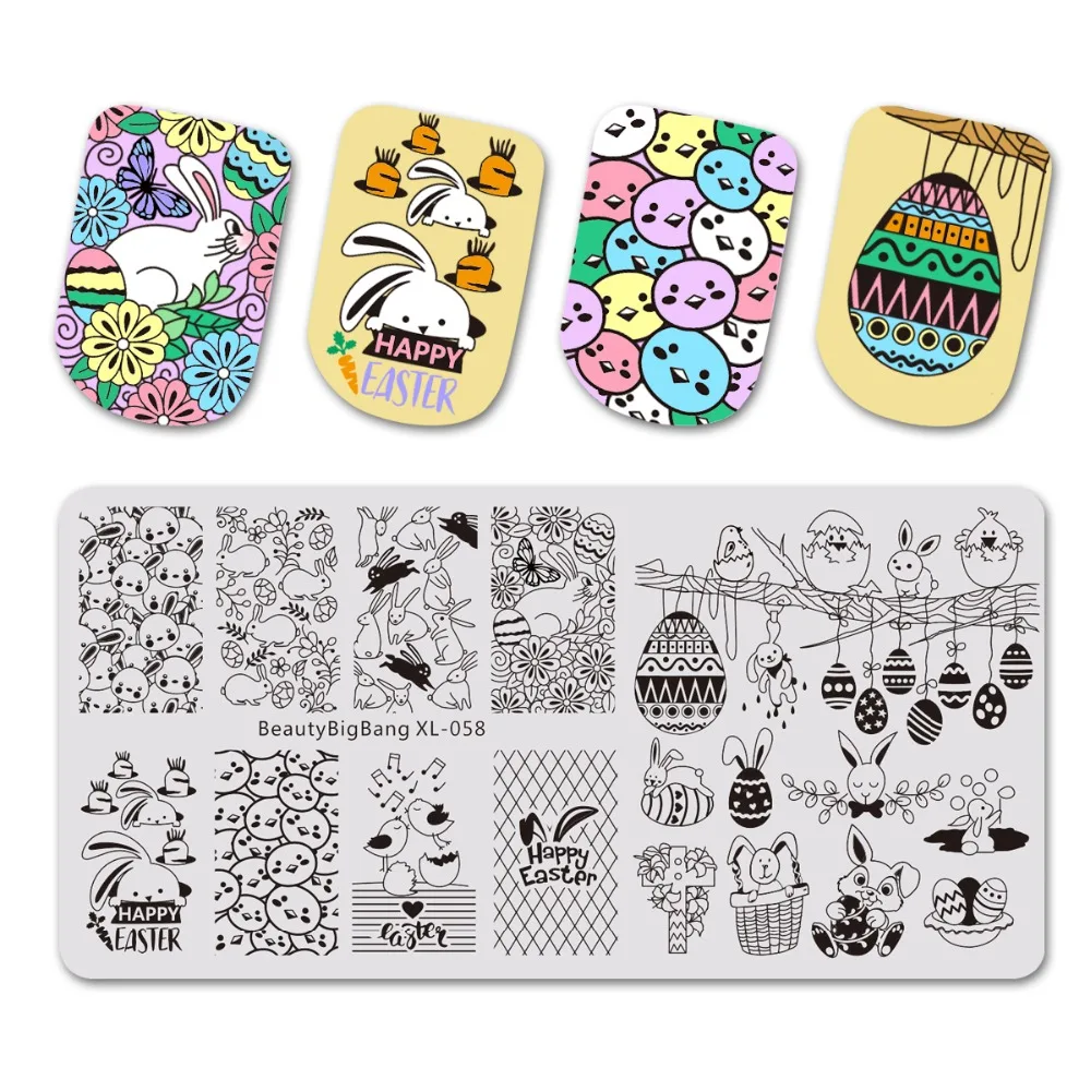 

Красивые изображения Beautybigbang для дизайна ногтей, сделай сам, штамповочные пластины для ногтей, Гель-лак, штамп для ногтей, шаблон для дизайна...