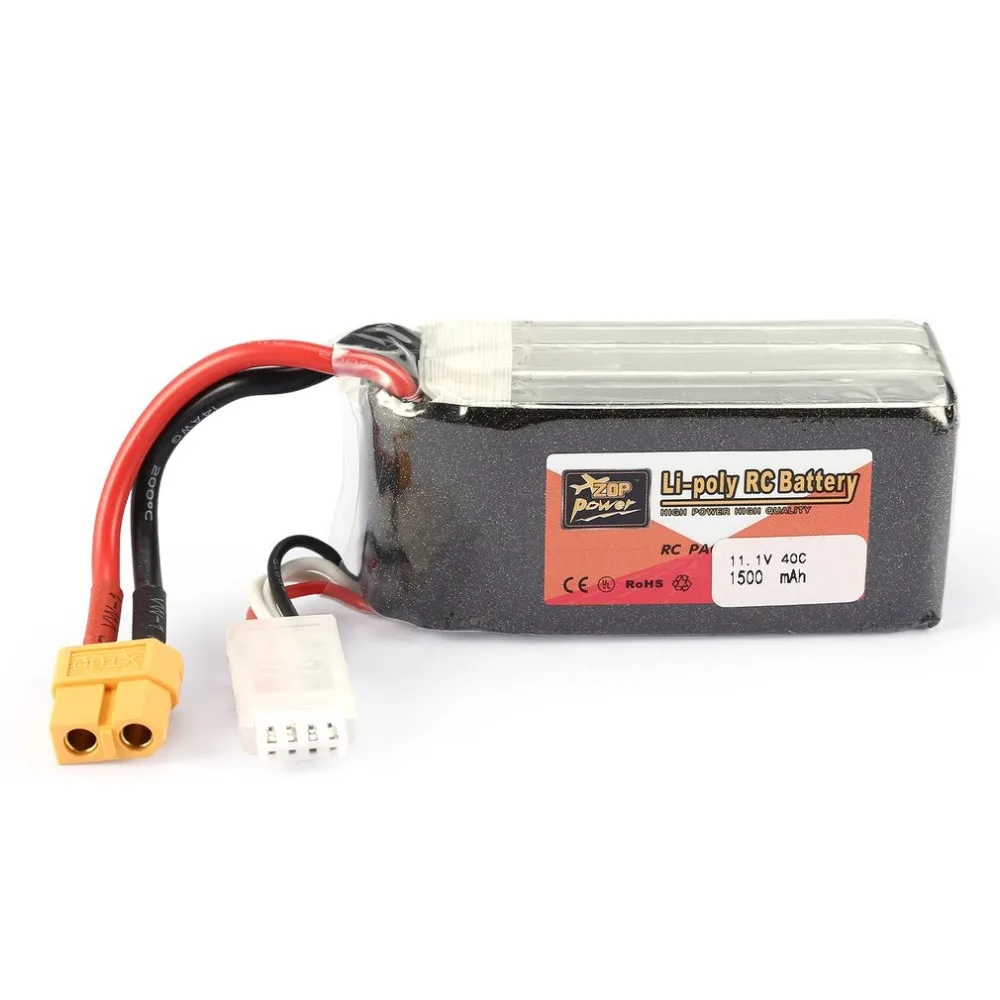 ZOP Power 11 1 В 1500 мАч 40C 3S 3S1P Lipo батарея XT60 вилка перезаряжаемая для радиоуправляемых