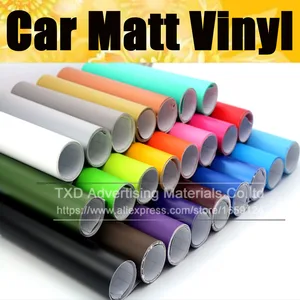 Матовая виниловая пленка для автомобиля, матовая виниловая наклейка для автомобиля, 13 цветов на выбор, черная, красная, серебристая, розовая матовая виниловая пленка, бесплатная доставка