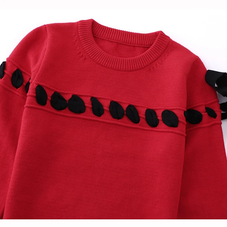 

Red Solid Sweaters Women Autumn Winter Fashion Bow Tie Basic Pullover Female Jumpers Long Sleeve Pulll Femme Casual Knitwear
