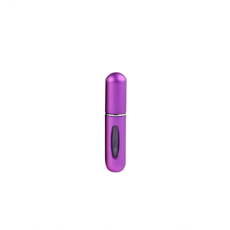 purple Портативный 5 мл Мини многоразового использования, пустые бутылка для парфюмерии с распылителем ароматизатор спрей кейс путешествия Parfum косметические контейнеры БЕЗВОЗДУШНЫЙ НАСОС - Цвет: purple