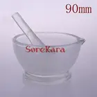 90 мм набор стеклянных ступков для смешивания ступней и пестик, набор шлифовальных чашек, лабораторные инструменты, стеклянный Ступка