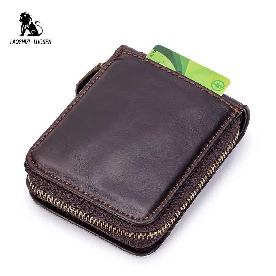 Мужские и женские Натуральная кожа модный кожаный бумажник сумки короткий