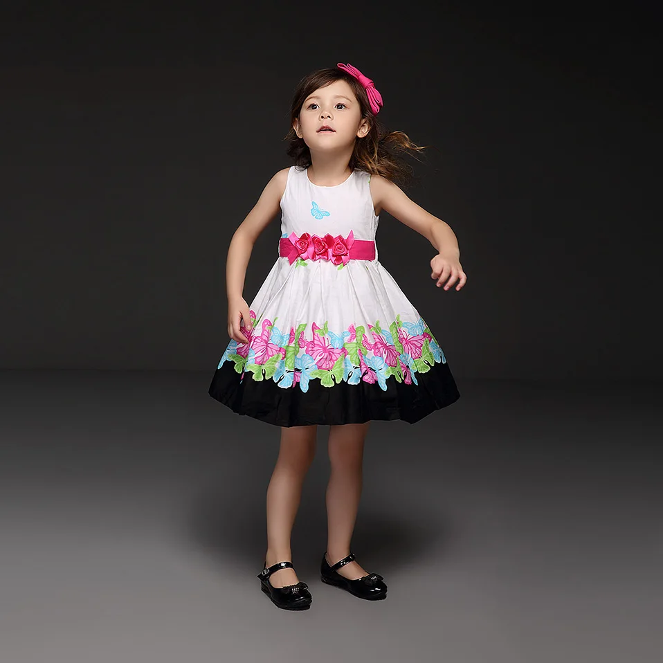 Pettigirl Elegant Girls Party Dresses For Summer Floral Printed Princess Dress Fashion Kids Clothing 2020 GD21008-46B | Детская одежда